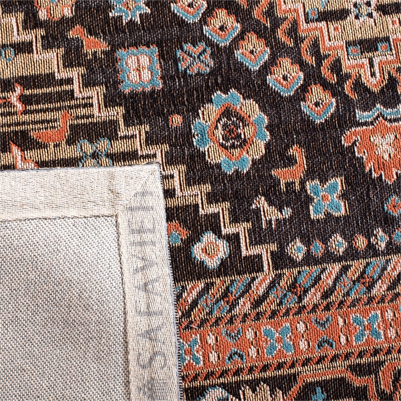Safavieh Classic Vintage 5' x 8' Rug in Black and Rust