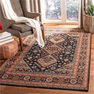 Safavieh Classic Vintage 6' x 9' Rug in Black and Rust