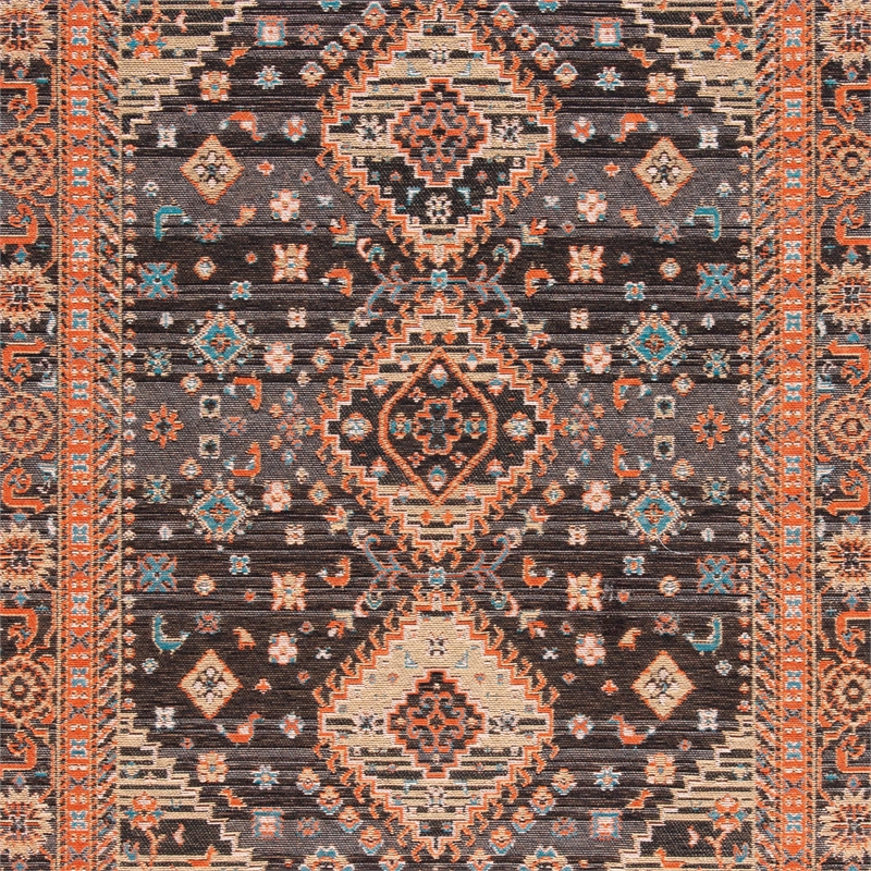 Safavieh Classic Vintage 6' x 9' Rug in Black and Rust