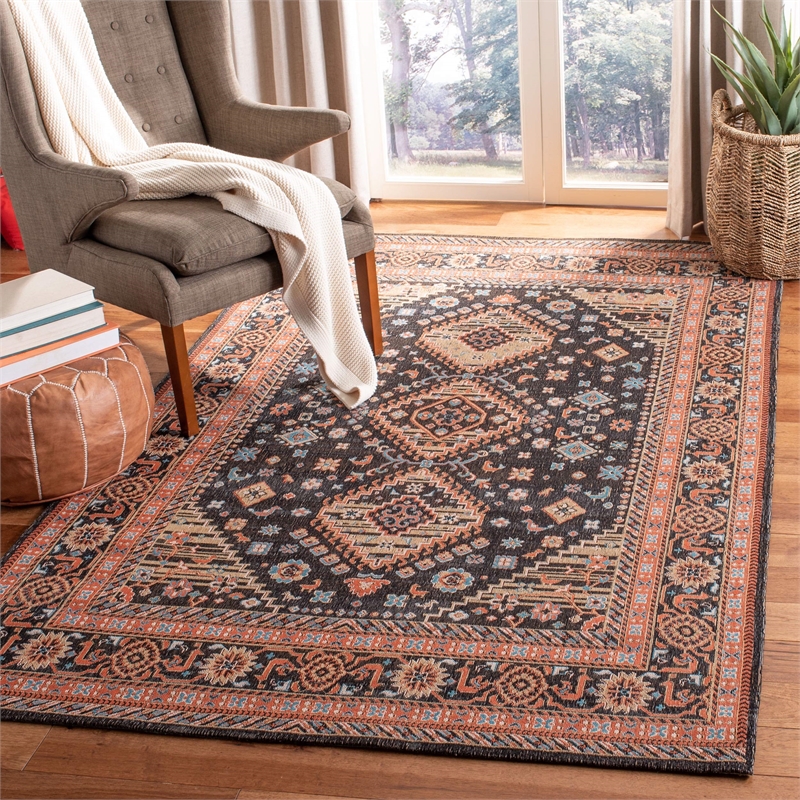 Safavieh Classic Vintage 8' x 10' Rug in Black and Rust