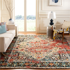 Safavieh Classic Vintage 4' x 6' Rug in Red and Charcoal
