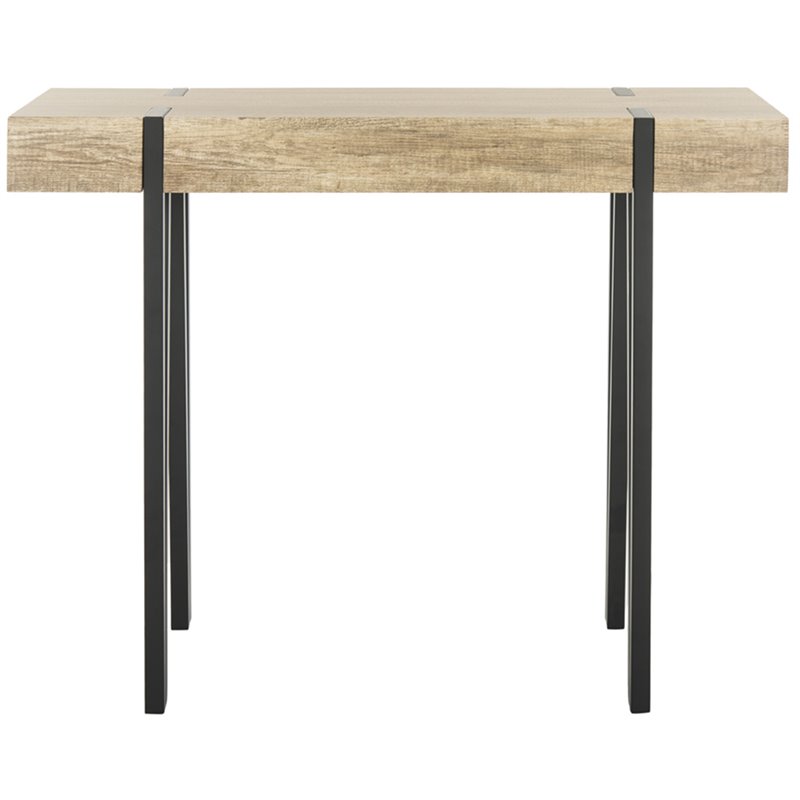 safavieh alyssa console table in natural and black
