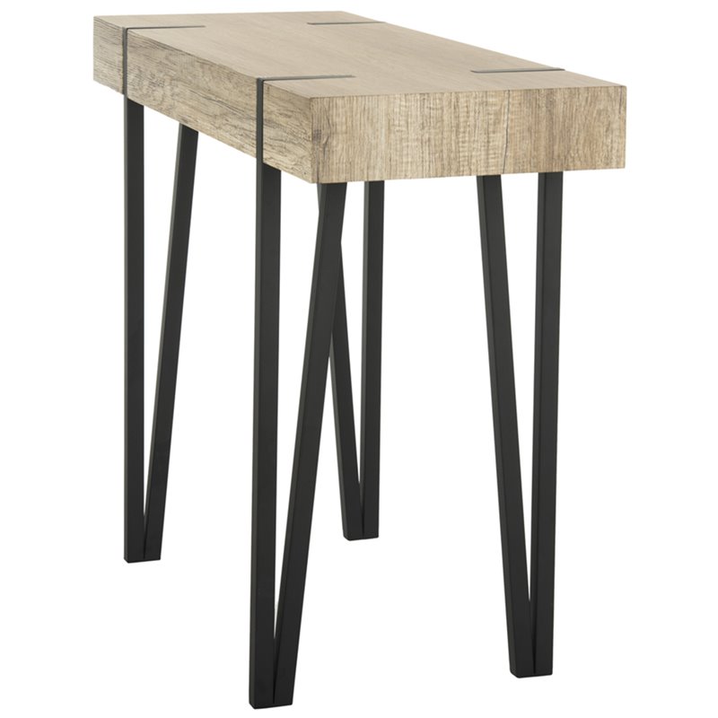 safavieh alyssa console table in natural and black