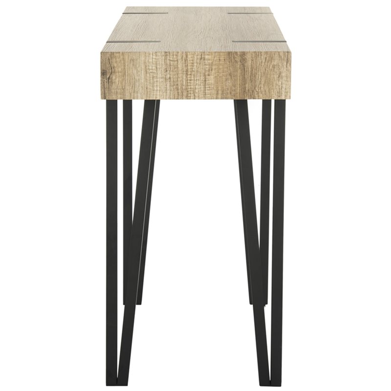safavieh alyssa console table in natural and black
