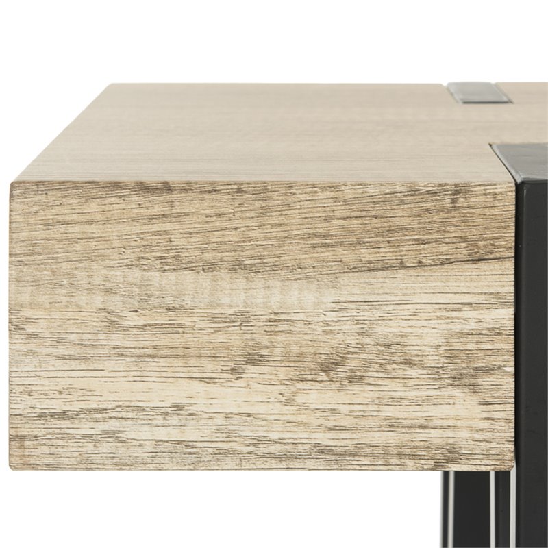 safavieh alyssa console table in natural and black