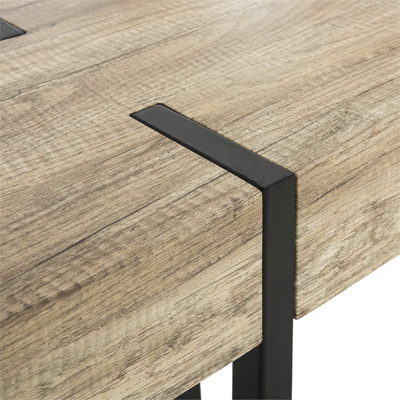 safavieh alyssa console table in natural and black