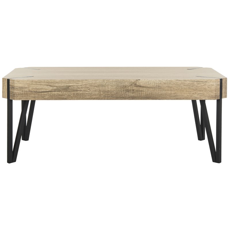 Safavieh Liann Coffee Table in Natural and Black