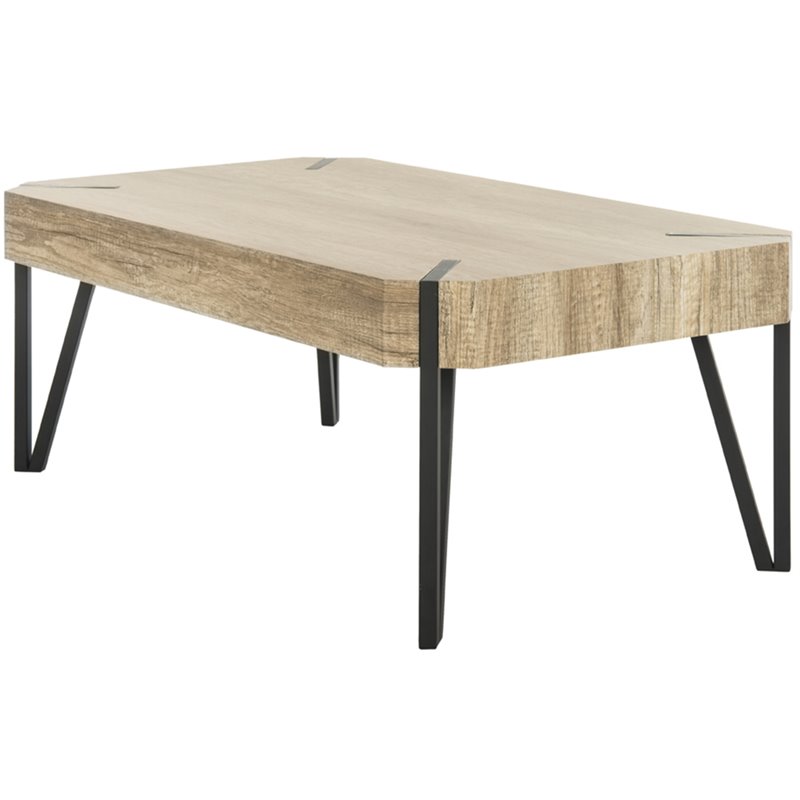 Safavieh Liann Coffee Table in Natural and Black