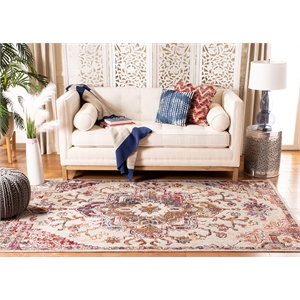 Safavieh Crystal 8' x 10' Rug in Light Blue and Burgundy