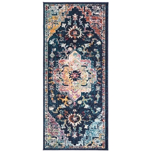 Safavieh Crystal 2'2&quot x 5' Rug in Navy Fuchsia
