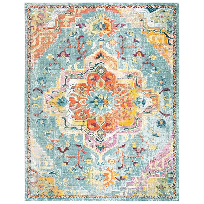 Safavieh Crystal 9' x 12' Rug in Teal and Red