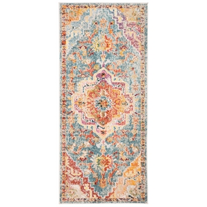 Safavieh Crystal 2'2&quot x 5' Rug in Teal and Red