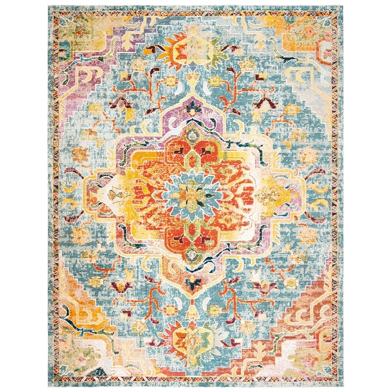 Safavieh Crystal 9' x 12' Rug in Teal and Red