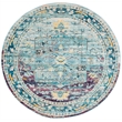 Safavieh Crystal 5' Round Rug in Teal and Purple