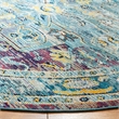 Safavieh Crystal 5' Round Rug in Teal and Purple