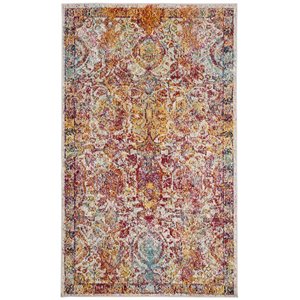 Safavieh Crystal 2'2&quot x 5' Rug in Light Blue and Orange