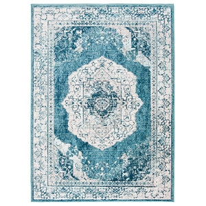 Safavieh Crystal 4' x 6' Rug in Beige and Dark Teal