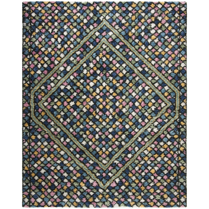 Safavieh Casablanca 8' x 10' Hand Tufted Wool Rug in Blue and Gold