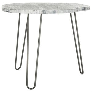 Safavieh Mindy 40&quot Dining Table in Gray and White Wash