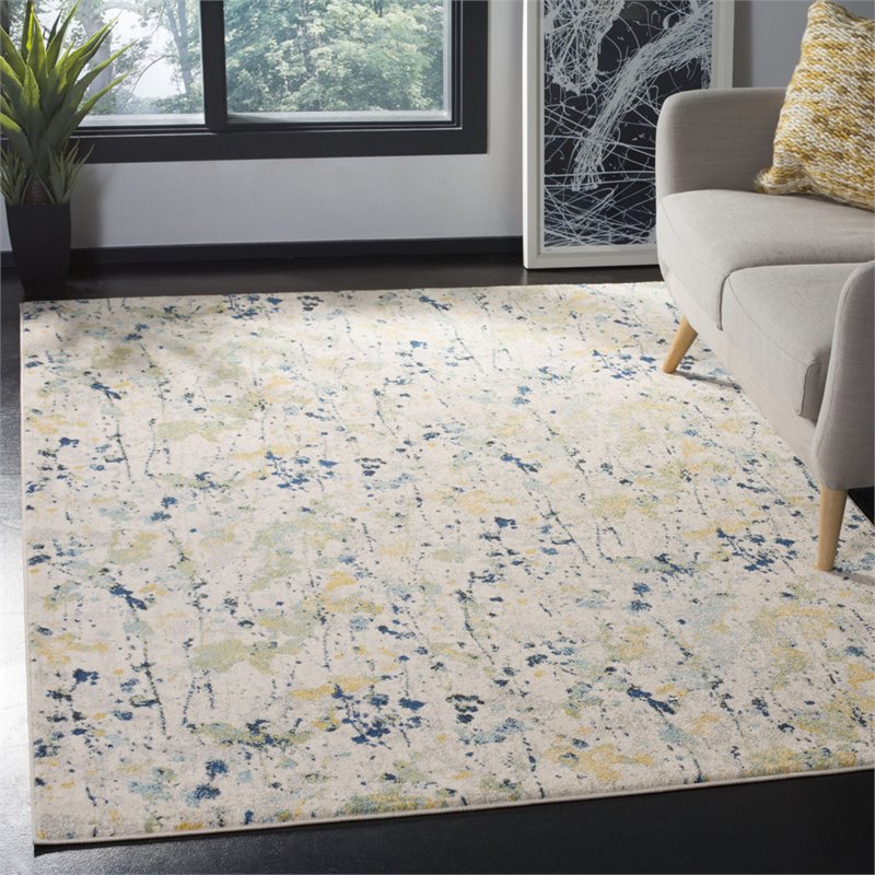 Safavieh Evoke 4' x 6' Rug in Ivory and Yellow