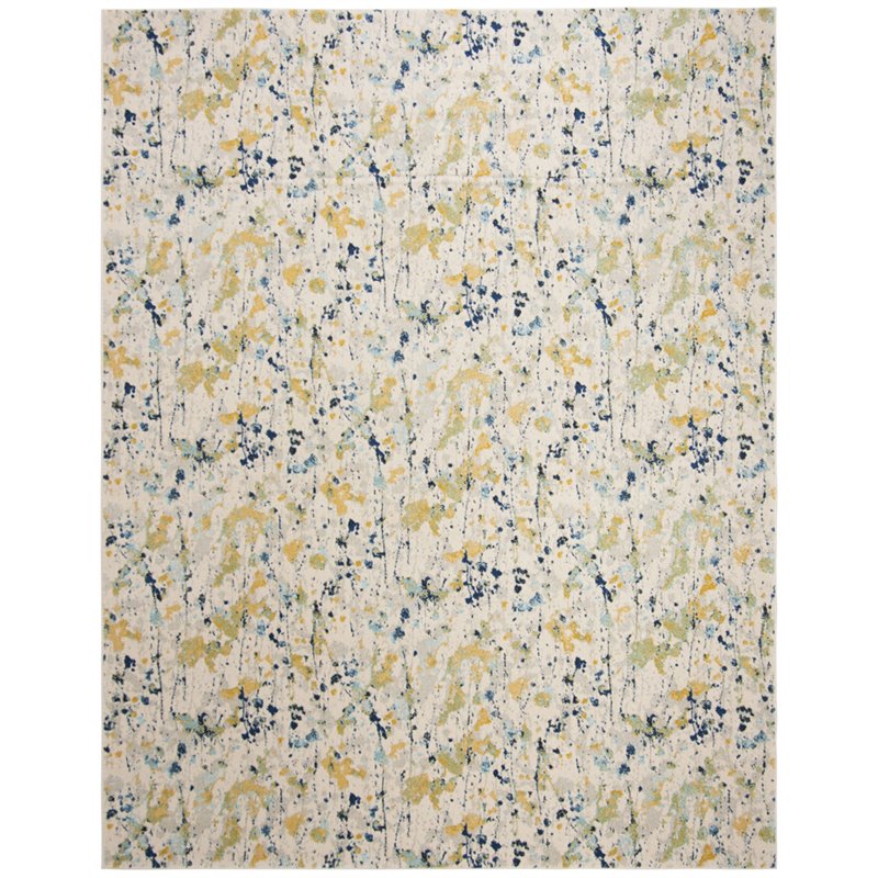 Safavieh Evoke 9' x 12' Rug in Ivory and Yellow