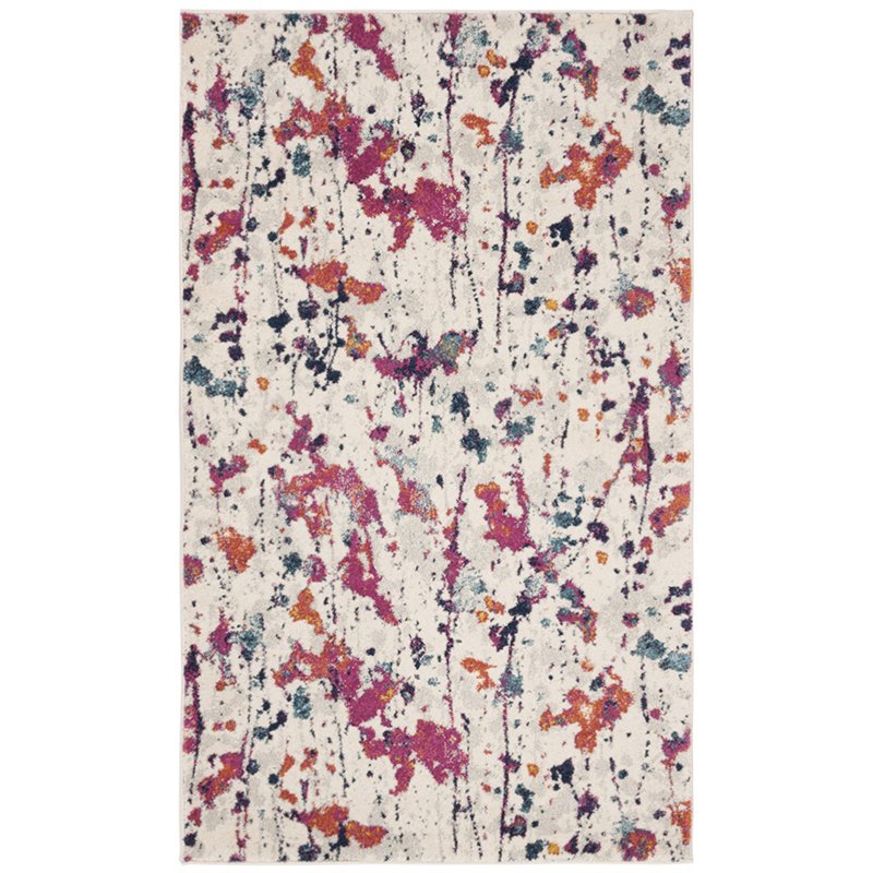 Safavieh Evoke 4' x 6' Rug in Ivory and Red