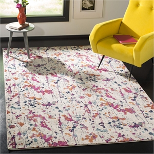 Safavieh Evoke 6'7&quot Square Rug in Ivory and Red