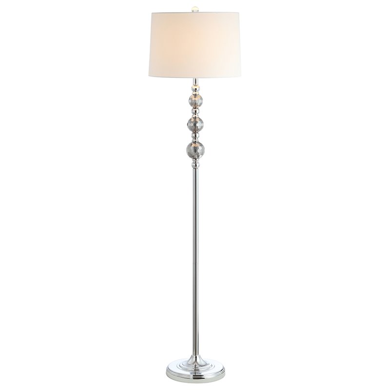 Safavieh Addie Floor Lamp in Gray and Chrome