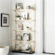 Safavieh Spano 5 Shelf Glass Bookcase in Gold and Black