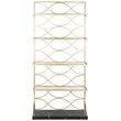 Safavieh Spano 5 Shelf Glass Bookcase in Gold and Black
