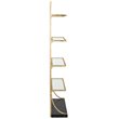 Safavieh Spano 5 Shelf Glass Bookcase in Gold and Black