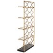 Safavieh Spano 5 Shelf Glass Bookcase in Gold and Black