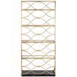Safavieh Spano 5 Shelf Glass Bookcase in Gold and Black