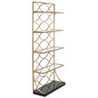 Safavieh Spano 5 Shelf Glass Bookcase in Gold and Black