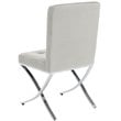 Safavieh Walsh Tufted Dining Side Chair in Gray and Chrome