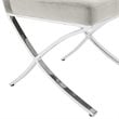 Safavieh Walsh Tufted Dining Side Chair in Gray and Chrome