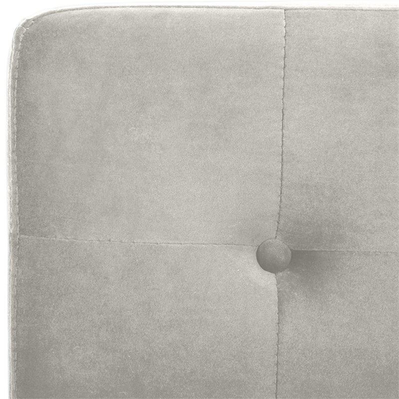 Safavieh Walsh Tufted Dining Side Chair in Gray and Chrome