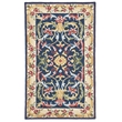 Safavieh Heritage 3' x 5' Hand Tufted Wool Rug in Navy and Ivory