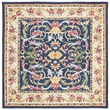Safavieh Heritage 6' Square Hand Tufted Wool Rug in Navy and Ivory
