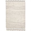 Safavieh Kenya 8' x 10' Hand Knotted Shag Wool Rug in Ivory and Gray