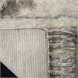 Safavieh Kenya 9' x 12' Hand Knotted Shag Wool Rug in Ivory and Gray