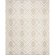 Safavieh Kenya 9' x 12' Hand Knotted Shag Wool Rug in Ivory and Gold