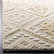 Safavieh Kenya 9' x 12' Hand Knotted Shag Wool Rug in Ivory and Gold