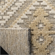 Safavieh Kenya 9' x 12' Hand Knotted Shag Wool Rug in Ivory and Gold