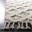 Safavieh Kenya 6' x 9' Hand Knotted Shag Wool Rug in Gray and Ivory