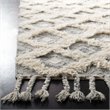 Safavieh Kenya 9' x 12' Hand Knotted Shag Wool Rug in Gray and Ivory