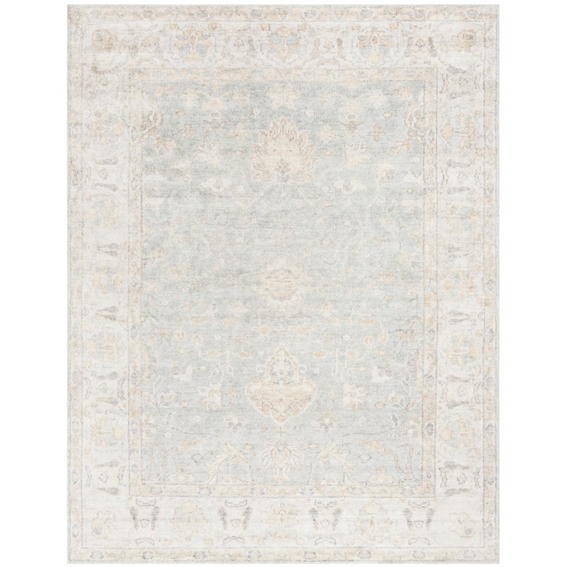 Safavieh Maharaja 9' x 12' Hand Knotted Rug in Light Blue and Ivory