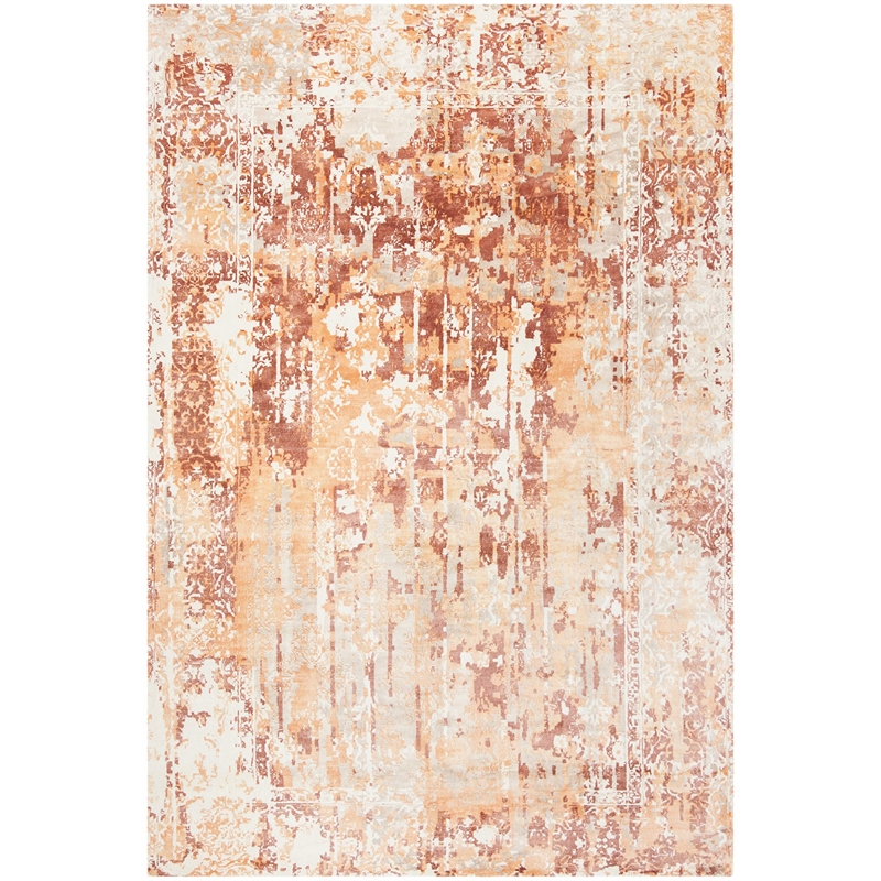 Safavieh Mirage 6' x 9' Hand Loomed Wool Rug in Ivory and Rust