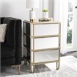 Safavieh Giana 3 Drawer Mirrored Nightstand in Gold
