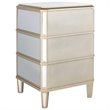 Safavieh Giana 3 Drawer Mirrored Nightstand in Gold